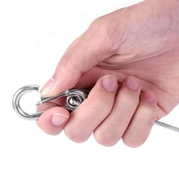 MFL. Stage Lights Safety Cables 110 lb Load Duty 31.5'' Stainless Steel Security Rope for Party Lights DJ Light Stage Lighting, Pack of 10