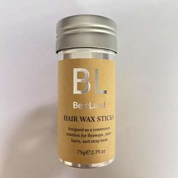 BestLand Hair Wax Stick Long-Lasting Hold and Natural Shine, with 2 Pcs Wig Melting Band for Front L...