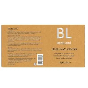 BestLand Hair Wax Stick Long-Lasting Hold and Natural Shine, with 2 Pcs Wig Melting Band for Front Lace Wig, Edge Control Hair Finishing Flyaways Slick Wax Stick for Women