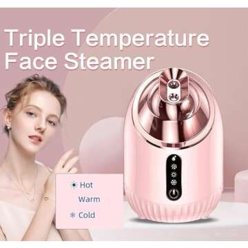 CHIPEL Facial Steamer SPA+ ， Best Professional Nano Ionic Facial Steamer with Cold&Warm&Hot Mist, ...