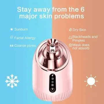 CHIPEL Facial Steamer SPA+ ， Best Professional Nano Ionic Facial Steamer with Cold&Warm&Hot Mist, Home Face Sauna, Daily Hydration ，Portable Humidifier Machine, Deep Clean & Tighten Skin, Pink