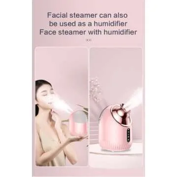 CHIPEL Facial Steamer SPA+ ， Best Professional Nano Ionic Facial Steamer with Cold&Warm&Hot Mist, Home Face Sauna, Daily Hydration ，Portable Humidifier Machine, Deep Clean & Tighten Skin, Pink