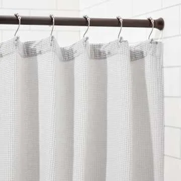 Stylish Amazon Basics Tension Curtain Rod - Adjustable & Easy