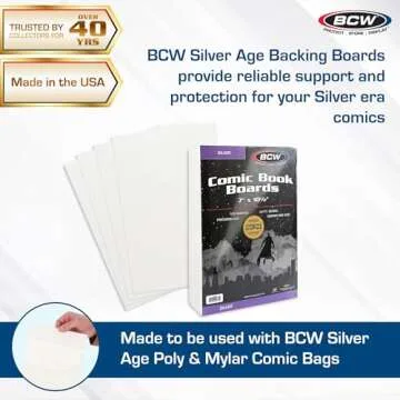 BCW Silver Age Comic Book Backing Boards - Acid-Free, 7x10.5