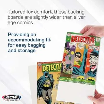 BCW Silver Age Comic Book Backing Boards - Acid-Free, 7x10.5