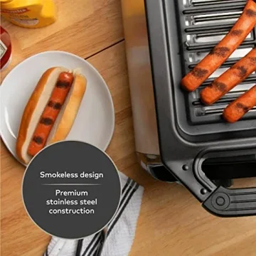 ChefWave Sosaku Smokeless Indoor Grill Removeable Plates Non-Stick Korean BBQ Electric Grill Indoor with Infrared Technology - Kebab Set, Fries Basket & Fish Cage, Rotisserie