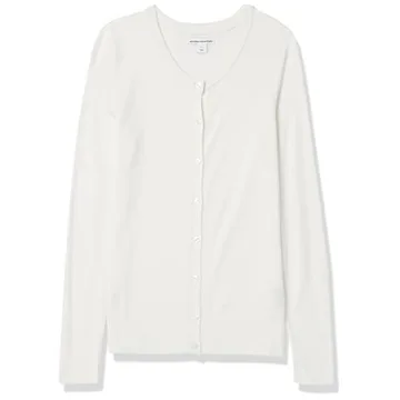 Lightweight Women's Crewneck Cardigan in Plus Sizes