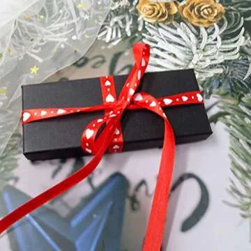 Honbay 50 Yards Red Love Heart Ribbon Valentine's Day Gifts Ribbon for Crafts Flowers Birthday Wedding and Valentine Day Decoration (10mm)