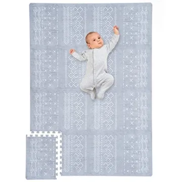 Stylish Baby Play Mat for Your Baby Boy or Girl - Large and Soft Floor Mat Creates A Safe Play Area ...