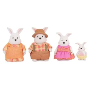 Li'l Woodzeez Hoppingoods Rabbit Family – 4 Figures & Book