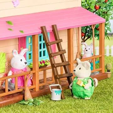 Li'l Woodzeez Hoppingoods Rabbit Family – 4 Figures & Book