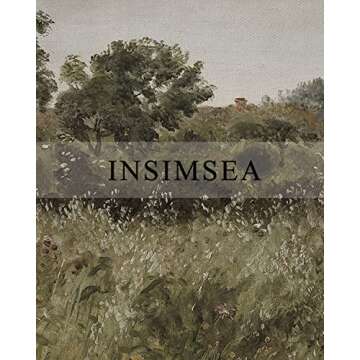 InSimSea Framed Canvas Wall Art Vintage Decor, Room Decor Wilderness Field Paintings Large Canvas Wall Art Prints, Nature Scenery Kitchen Bathroom Bedroom Decor, 16"x24"