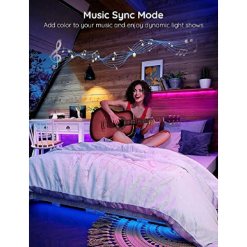 Govee Smart LED Strip Lights - WiFi Control, Music Sync, 16ft