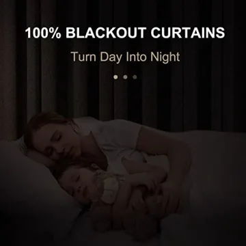 Stylish Blackout Linen Curtains - 2 Panels, 96 inches