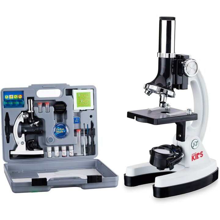 Beginner Microscope Kit for Kids - AmScope 1200X