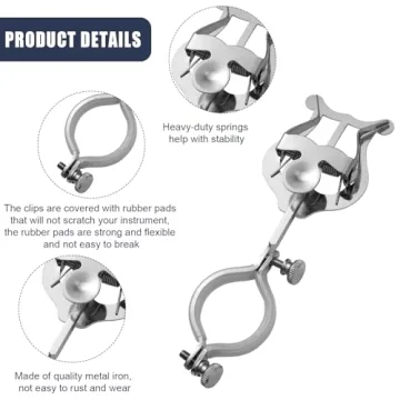 Silver Clarinet Lyre Clip for Beginners and Bands