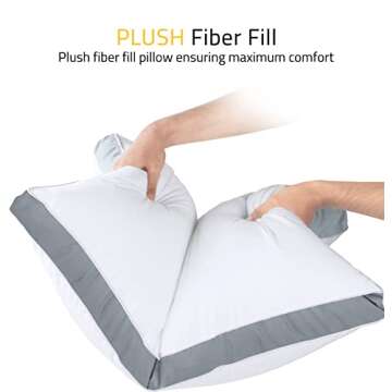 Utopia Bedding Bed Pillows for Sleeping King Size (Grey), Set of 2, Cooling Hotel Quality, Gusseted Pillow for Back, Stomach or Side Sleepers