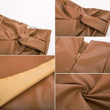 Kate Kasin Leather Pencil Skirt - Elegant High Waist Design