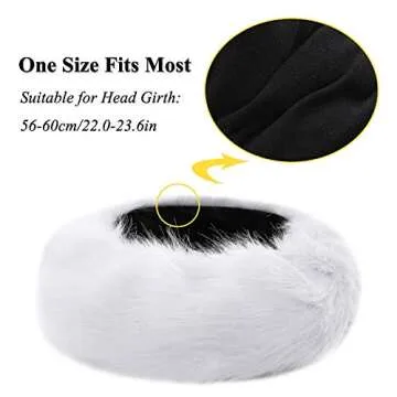 Stylish SUNFURA Faux Fur Earwarmer Winter Headband