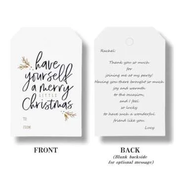 Elegant Pack of 50 Christmas Gift Tags with String