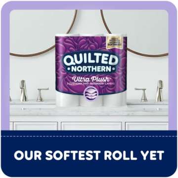 Quilted Northern Ultra Plush® Toilet Paper, 18 Mega Rolls = 72 Regular Rolls, 3-Ply Bath Tissue