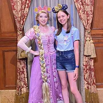 RAZKO Rapunzel Minnie Ears Headband, Sequin Mickey Ears Headband Mouse ears Headband for Women Girls...