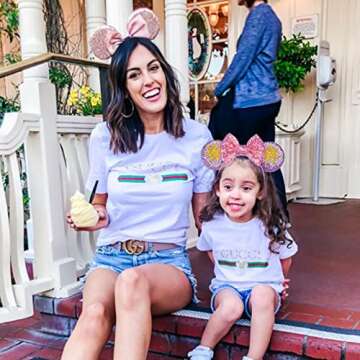 RAZKO Rapunzel Minnie Ears Headband, Sequin Mickey Ears Headband Mouse ears Headband for Women Girls Hair Accessories (Sun Flower)