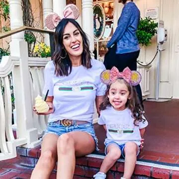 RAZKO Rapunzel Minnie Ears Headband, Sequin Mickey Ears Headband Mouse ears Headband for Women Girls Hair Accessories (Sun Flower)