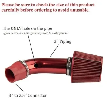 3" Car Cold Air Intake Filter Induction Kit for Performance