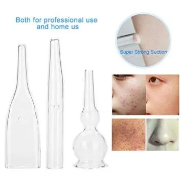 3pcs Vacuum Glass Tube Set for Blackhead Removal Kit