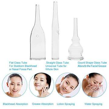 3pcs Vacuum Glass Tube Set for Blackhead Removal Kit
