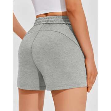 PINSPARK Lounge Shorts for Women Causal Summer Sweat Short Athletic Running Workout Activewear with ...