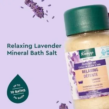 Kneipp Relaxing Mineral Bath Salt with Lavender - Spa Experience in Your Home - 17.6 oz - Up to 10 S...
