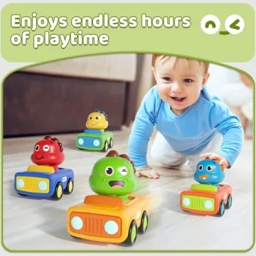 ALASOU Dinosaur Car Baby Toys for 1 2 Year Old Boy|First Birthday Gifts for Toddler Toys Age 1-2|1 2 Year Old Boy Birthday Gift for Infant Toddlers