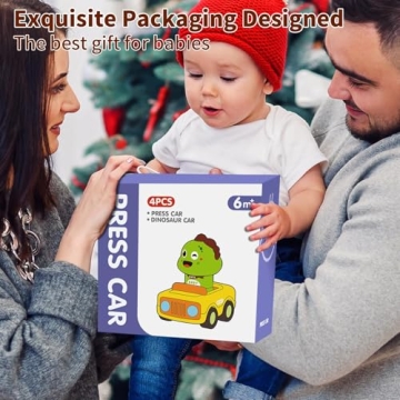 ALASOU Dinosaur Car Baby Toys for 1 2 Year Old Boy|First Birthday Gifts for Toddler Toys Age 1-2|1 2 Year Old Boy Birthday Gift for Infant Toddlers