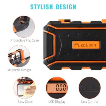 Fuzion Digital Pocket Scale, 200g x 0.01g, 6 Units Conversion Mini Scale with LCD Display, Tare Function for Food, Jewelry, Medicine, Coffee (Battery Included)