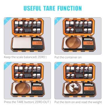 Fuzion Digital Pocket Scale, 200g x 0.01g, 6 Units Conversion Mini Scale with LCD Display, Tare Function for Food, Jewelry, Medicine, Coffee (Battery Included)