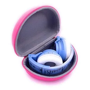 xcivi Carrying Case for eKids Wireless Bluetooth Portable Kids Headphones for School Home Travel- Case Only(Pink)