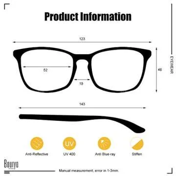 BOURYO Classic Round Blue Light Blocking Glasses Women Computer Eyeglasses (Light Brown)