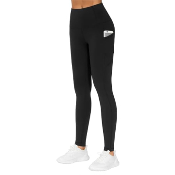 High Waist Yoga Pants with Pockets for Workout Comfort