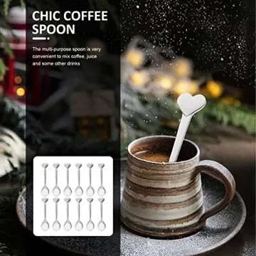 Heart Shaped Stainless Steel Coffee Spoon Set - 12pcs