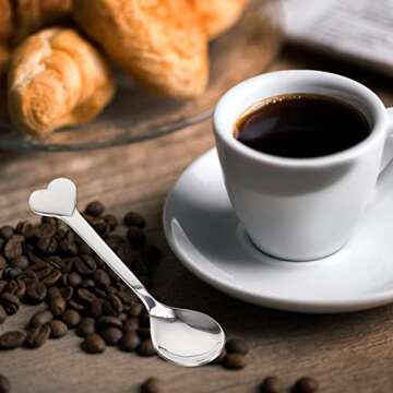 Heart Shaped Stainless Steel Coffee Spoon Set - 12pcs