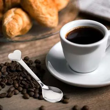 Heart Shaped Stainless Steel Coffee Spoon Set - 12pcs