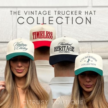 Trendy Vintage Trucker Hats for Men and Women - Country Style