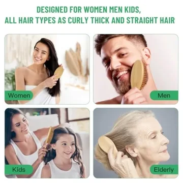 Neverland Beauty Bamboo Brush for Healthy Hair Growth