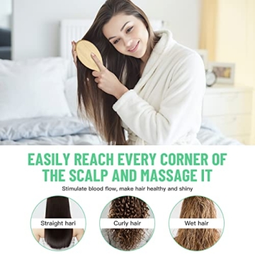 Neverland Beauty Bamboo Brush for Healthy Hair Growth
