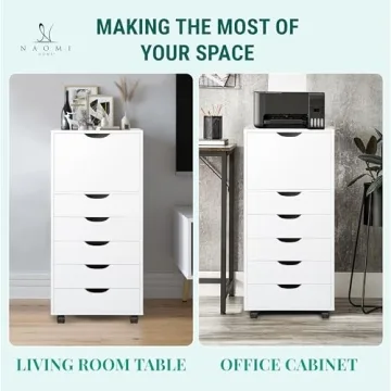 Naomi Home Carly 6-Drawer Mobile Storage Cabinet