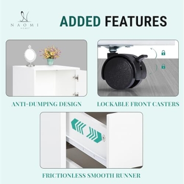 Naomi Home Carly 6-Drawer Mobile Storage Cabinet