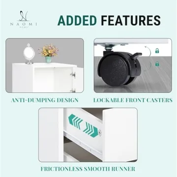 Naomi Home Carly 6-Drawer Mobile Storage Cabinet