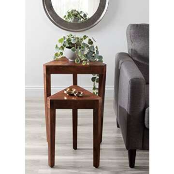 Kate and Laurel Talcott Midcentury Nesting Tables, Set of 2 for Stylish Storage